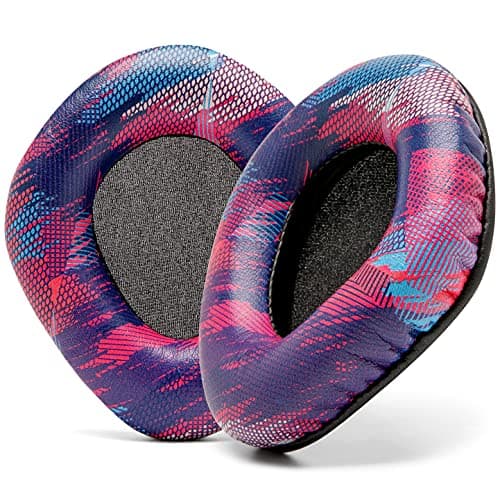 Image of WC Upgraded Replacement Earpads for Corsair Void & Corsair Void Pro Wired & Wireless Gaming Headsets Made by Wicked Cushions | Improved Durability, Thickness, and Sound Isolation | (Speed Racer)