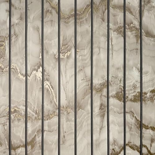 Image of Fine Decor FD44056 Marble Slat Panel Luxury Wallpaper, Natural