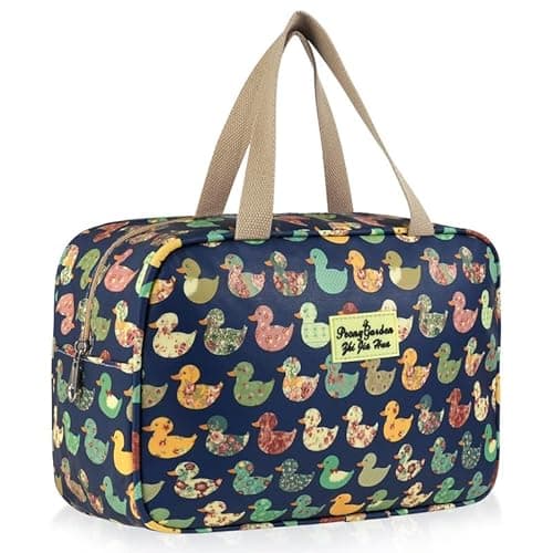 Image of Aucuu Toiletry Bag, Large Full Size Toiletry Bag, Travel Hand-Held Make up Wash Bags, Portable Waterproof Toile-Try Kit, Bathroom Storage Case, Cosmetic Organizer for Travel, Camping for Women Girl