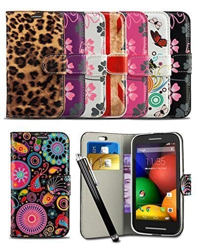 Image of London Gadget Store Pattern Modern Print Design Wallet Flip Case Cover with Integrated Stand & Large Stylus Pen Compatible with HTC Desire 510/A11 - Red Telephone Booth Box Design Case