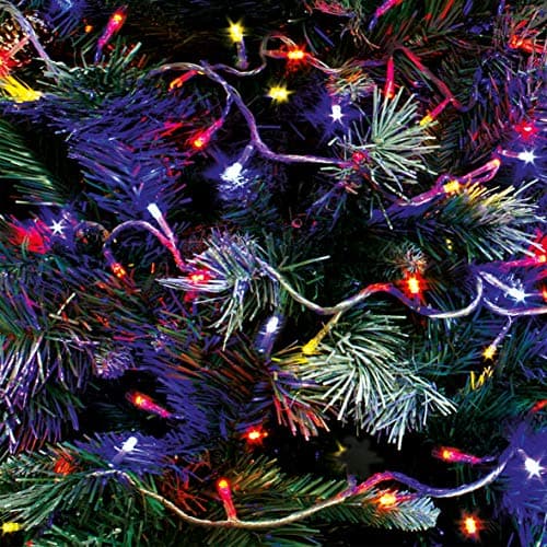 Image of The Christmas Workshop 76040 Multi-Coloured Christmas Lights / 300 LED Christmas Tree Lights / 29.9 Metres Long/Battery Operated/Indoor Or Outdoor Christmas Decorations / 8 Light Modes