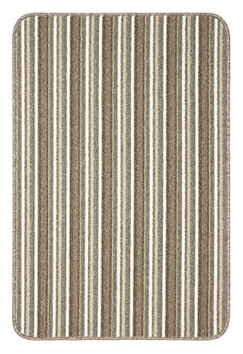 Image of eXtreme Dandy by William Armes, Ios Stripe Indoor Washable Rug (Cream, 100 x 67cm)
