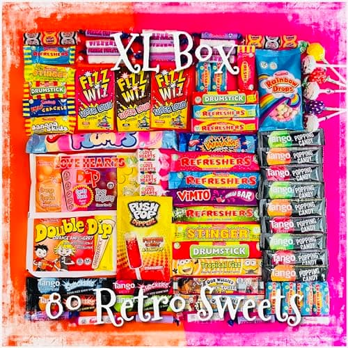 Image of Retro Sweets Gift Box up to 1.4KG | Personalised Hamper filled with Pick N Mix (Extra Large)