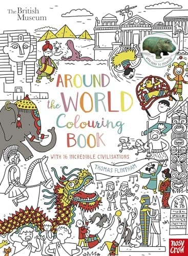 Image of British Museum: Around the World Colouring Book: With 16 Incredible Civilisations and over 70 Stickers!: 1