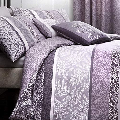 Image of Dreams & Drapes, Hanworth, Easy Care Duvet Cover Set, Double, Heather, Purple