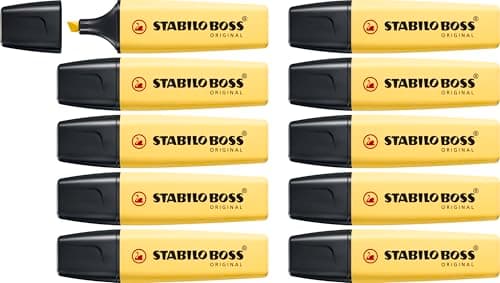 Image of STABILO BOSS ORIGINAL Pastel - Highlighter - Pack of 10 - Milky Yellow