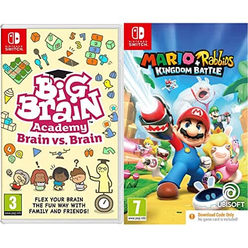 Image of Big Brain Academy: Brain vs Brain (Nintendo Switch) + Mario + Rabbids Kingdom Battle (Code in Box) (Nintendo Switch)