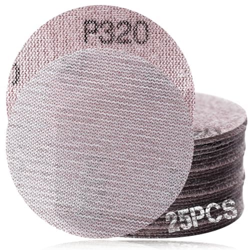 Image of SPEEDWOX 3-Inch 320 Grit Aluminium Oxide Mesh Abrasive Dust Free Sanding Discs, Virtually Dust-Free, Box of 25, Compatible with Random Orbital Sander and Hand Sander
