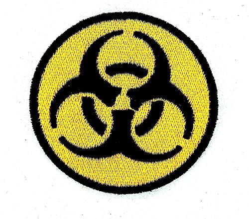 Image of Biohazard Zombie Iron-On Embroidered Patch for Backpacks