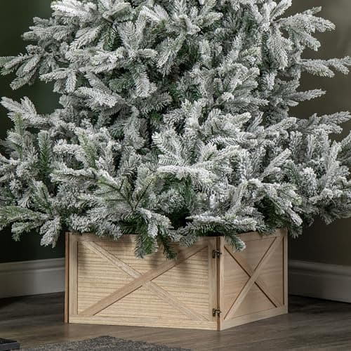 Image of 50 x 50cm Square Wooden Foldable Christmas Tree Base