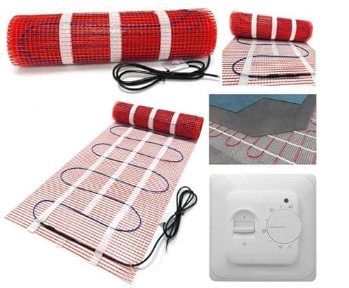 Image of Heat Up Electric Underfloor Heating Sticky Mat 200w per m² for Stone Tiles Laminate Ceramic Porcelain etc (9m x 0.5m)