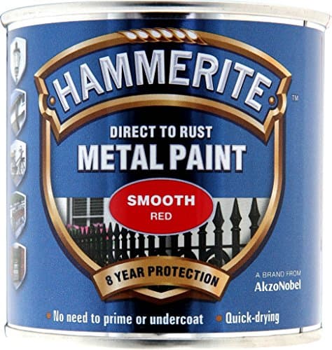 Image of Hammerite Metal Paint Smooth 250ml Red