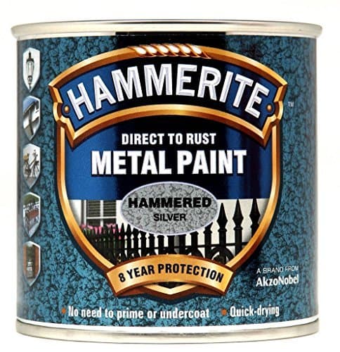 Image of Hammerite Metal Paint Hammered 250ml Silver by Hammerite