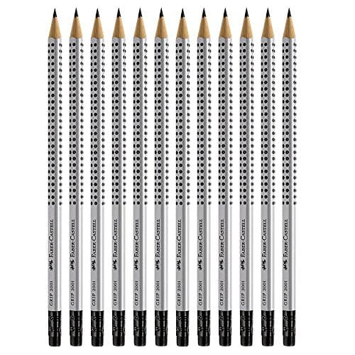 Image of Faber-Castell Blacklead Pencil GRIP 2001 HB With Eraser Tip Pack Of 12