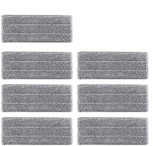 Image of Mop Replacement Cleaning Pads, 7Pcs Floors Mop Pads Head Flat Microfibre Refill Cloth Spray Mops Reveal Mops Washable Cloth Mat Dry or Wet for Home Office Hardwood, Marble, Tiles