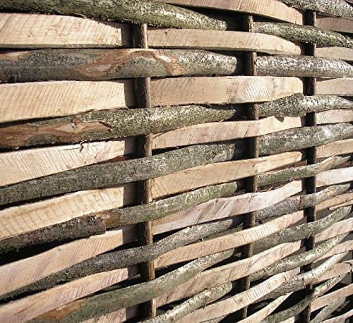 Image of Papillon Split Hazel Hurdle Woven Wattle Garden Fence Panel (1.8m x 0.9m)