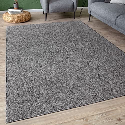 Image of THE RUGS Low Pile Area Rugs – Modern Indoor Rugs for Living Room, Bedroom, Dining Room, Entryway – Non-Shedding (Grey, 160x230 cm)
