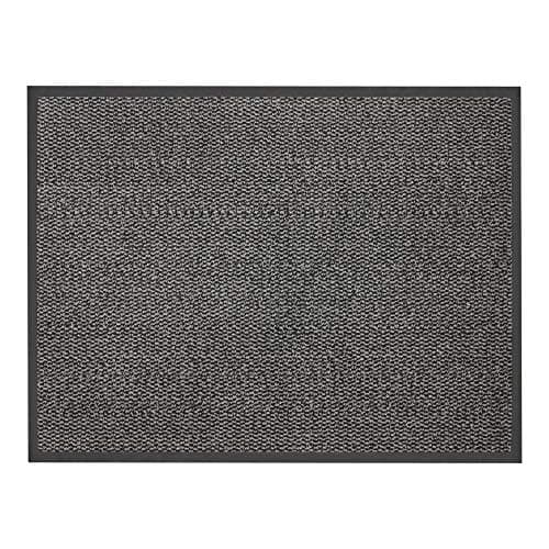 Image of JVL Grey Black Heavy Duty Barrier Door Floor Mat, 60 x 80 cm