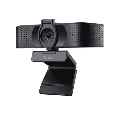 Image of Trust Teza 4K Ultra HD Webcam, 3840x2160, 2 Integrated Microphones and Autofocus, 30 FPS, USB Plug & Play, Web Camera for Teams, Zoom, Skype, PC, Laptop, Mac, Macbook - Black