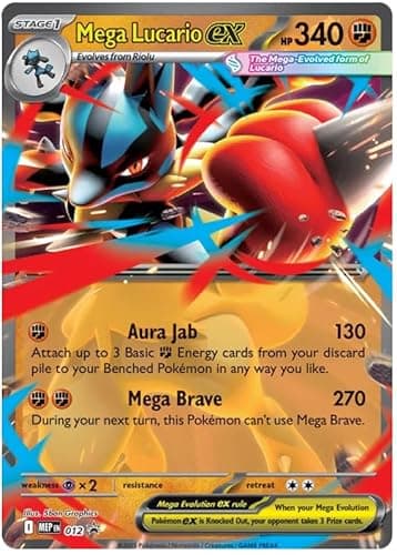 Image of Mega Lucario ex MEP012 Pokemon Promo Card | Mega Evolution Black Star Promo Series | Titan Authenticated