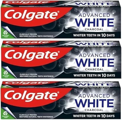 Image of 3 x Colgate Advanced Charcoal Whitening Toothpaste 75ml