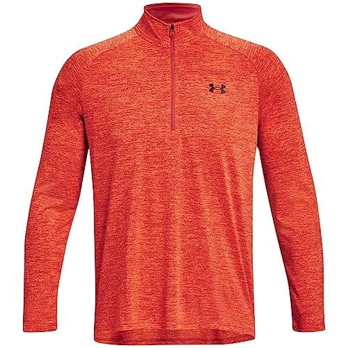 Image of Under Armour Mens Tech Half Zip Top After Burn S