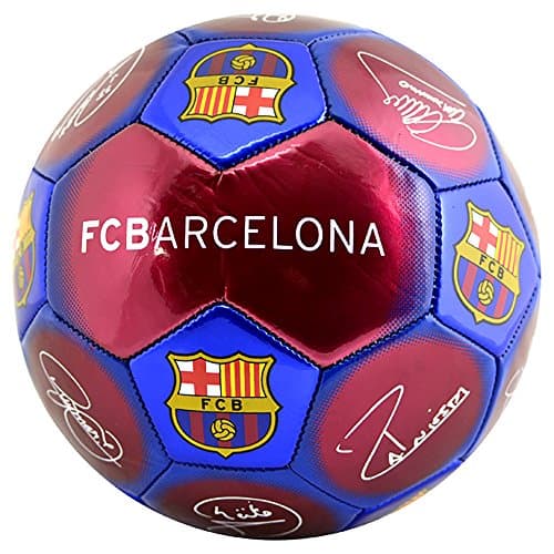 Image of FC Barcelona Official Signature Crest Football (Size 5) (One Size) (Red/Blue)