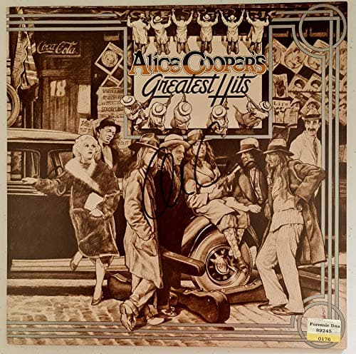 Image of Alice Cooper 'Greatest Hits' Autographed LP COA #AC44795