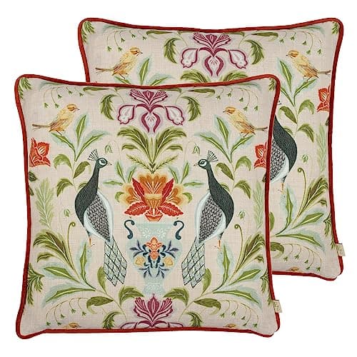 Image of Evans Lichfield Chatsworth Piped Feather Filled Cushion - Twin Pack