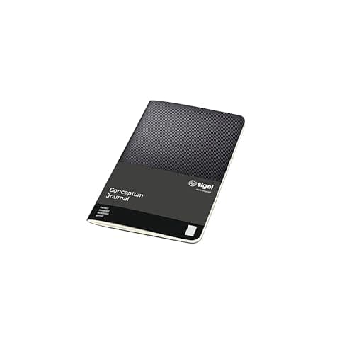 Image of SIGEL CO864 Journal, approx. A6, squaRed, softcover, Black - Conceptum