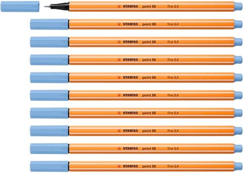 Image of STABILO point 88 - Fineliner - Pack of 10 - Ice Blue