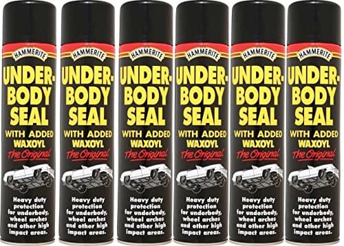 Image of 6 x Black Underbody Seal Aerosol with Waxoyl 600 ml Hammerite Protection by Hammerite