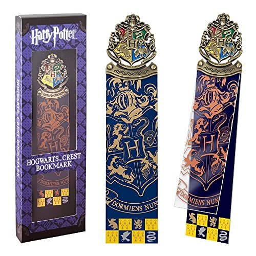 Image of The Noble Collection Harry Potter Hogwarts Crest Bookmark - 6.7in (17cm) Die Cast Metal, PVC and Card Bookmark - Officially Licensed Film Set Movie Gifts Stationery