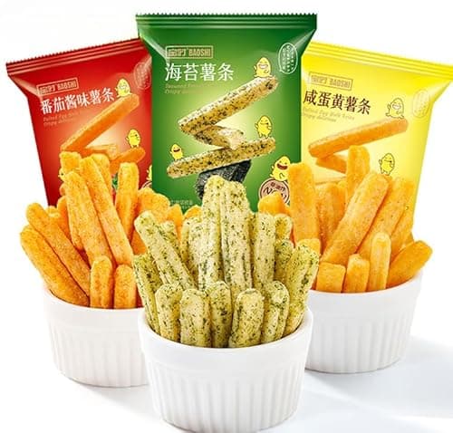 Image of Multi-flavor crisps,Crisps & Snacks,tomato and nori fries,snack food,delicious snack,Crispy snacks,health food,vegetarian,Multipack Japanese fries,Delicious snack gift (Seaweed flavor,5 packs)