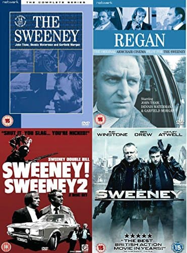 Image of The Sweeney Complete ITV TV Series + Movies DVD Collection [18 Discs] Box Set [All 53 Episodes] Season 1, 2, 3, 4 + Extras + Regan Original Pilot Movie + Sweeney 1 + 2, Sweeney [2012]