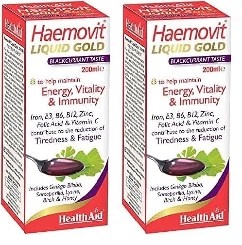 Image of HealthAid Haemovit Gold Tonic Liquid 200ml (Pack of 2)