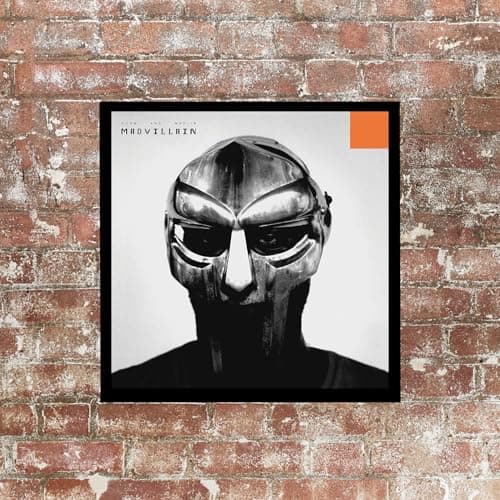 Image of Doom and Madlib, Madvillain Album cover, poster, wall art. Print or Fully Framed Available. Actual size of original Vinyl Covers. (Framed)