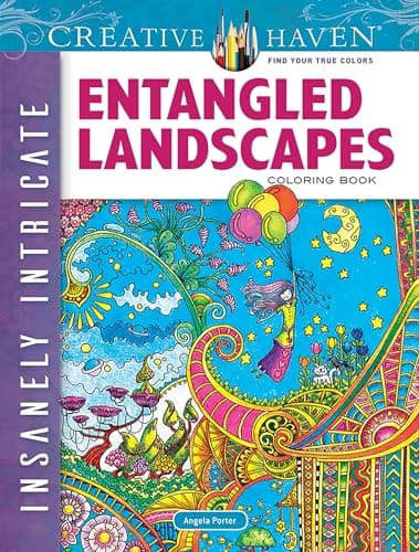 Image of Creative Haven Insanely Intricate Entangled Landscapes Coloring Book