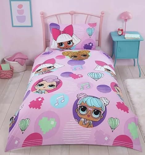 Image of Character Linens L.O.L. Surprise Single Duvet Cover Set with Pillowcase - Reversible Design