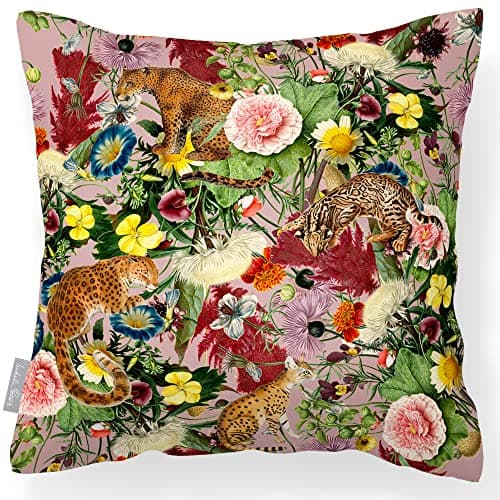 Image of Izabela Peters Outdoor Cushions Waterproof, 43 cm, Filled Outdoor Cushion, Junglescape - Rosewater, Garden Furniture Cushions