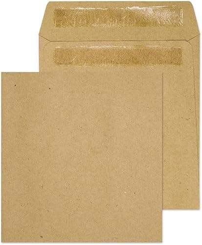 Image of Blake Purely Everyday - Brown Envelopes 108 x 102 mm (4.3" x 4") - Pack of 50 - Thickness 80GSM - Self Seal Envelope 4.3 x 4.0 - Manilla Envelopes Letter Size - Stationery Supplies (13922/50 PR)