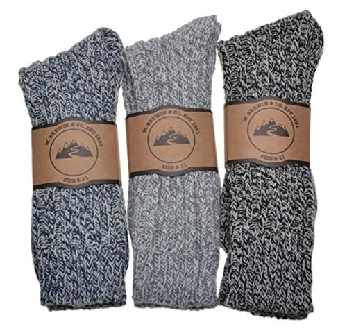 Image of WB Socks Mens Thick & Warm socks 3 pairs per pack, Grey, Medium = UK Mens Shoe Size 6-8