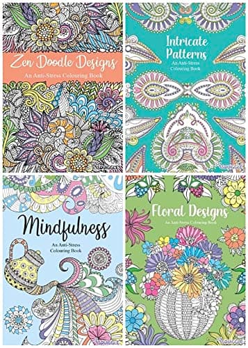 Image of BG Colour Therapy Anti-Stress Adult Colouring Books Set of 4 - Choose Your Set (SET 3)