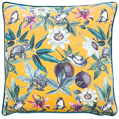 Image of furn. Wylder Tropics Wild Passion Creatures Cushion Cover, Yellow