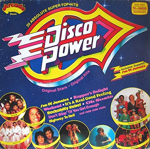 Image of VinyI LP DISC0P0WER (Sampler, Compilation, Arcade 1980) incl. Rapper's Delight, Weekend, Oh Susie, Highway To Hell, It's A Real Good Feeling