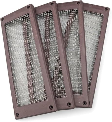 Image of Pest Proofing Air Brick Cover, Rodent & Insect Control Prevention, Stainless Steel Mesh Air Brick Cover, Vent Cover (Pack of 4, Brown)