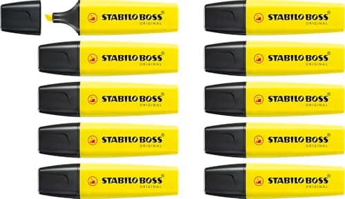 Image of STABILO BOSS ORIGINAL - Highlighter - Pack of 10 - Yellow
