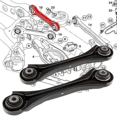Image of Advantage Auto Parts Wishbone Compatible With BMW 3 Series E90/E92 Rear, Pair, Upper, Control Arm, Suspension Arm