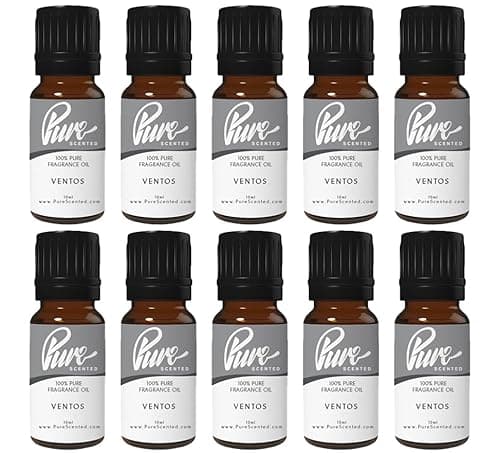 Image of Pure Scented 100ml Fragrance Oils - 10 x 10ml Suitable for Candles, Soaps, Slime, Diffusers, Cosmetics, Wax Melts, Designer (10 x 10ml, Kreed Aventos)