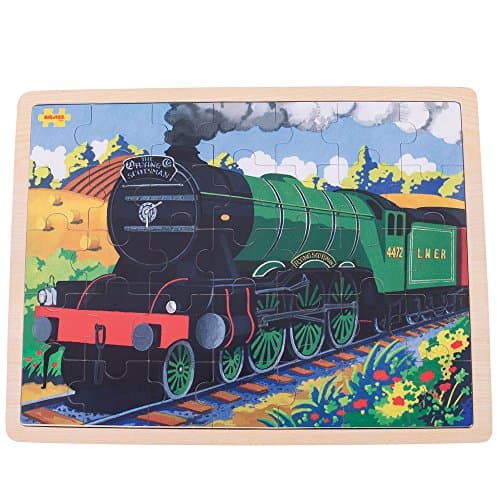 Image of Bigjigs Toys Flying Scotsman Wooden Tray Puzzle - 35 Piece Puzzle